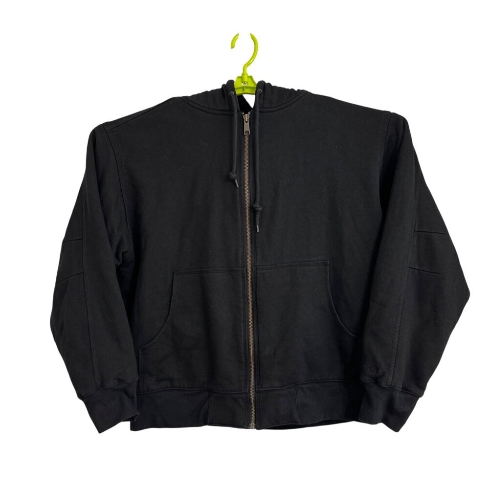 VTG Cabelas Jacket Mens Black 2XL Full Zip Thermal Lined Hoodie 90s Hunting